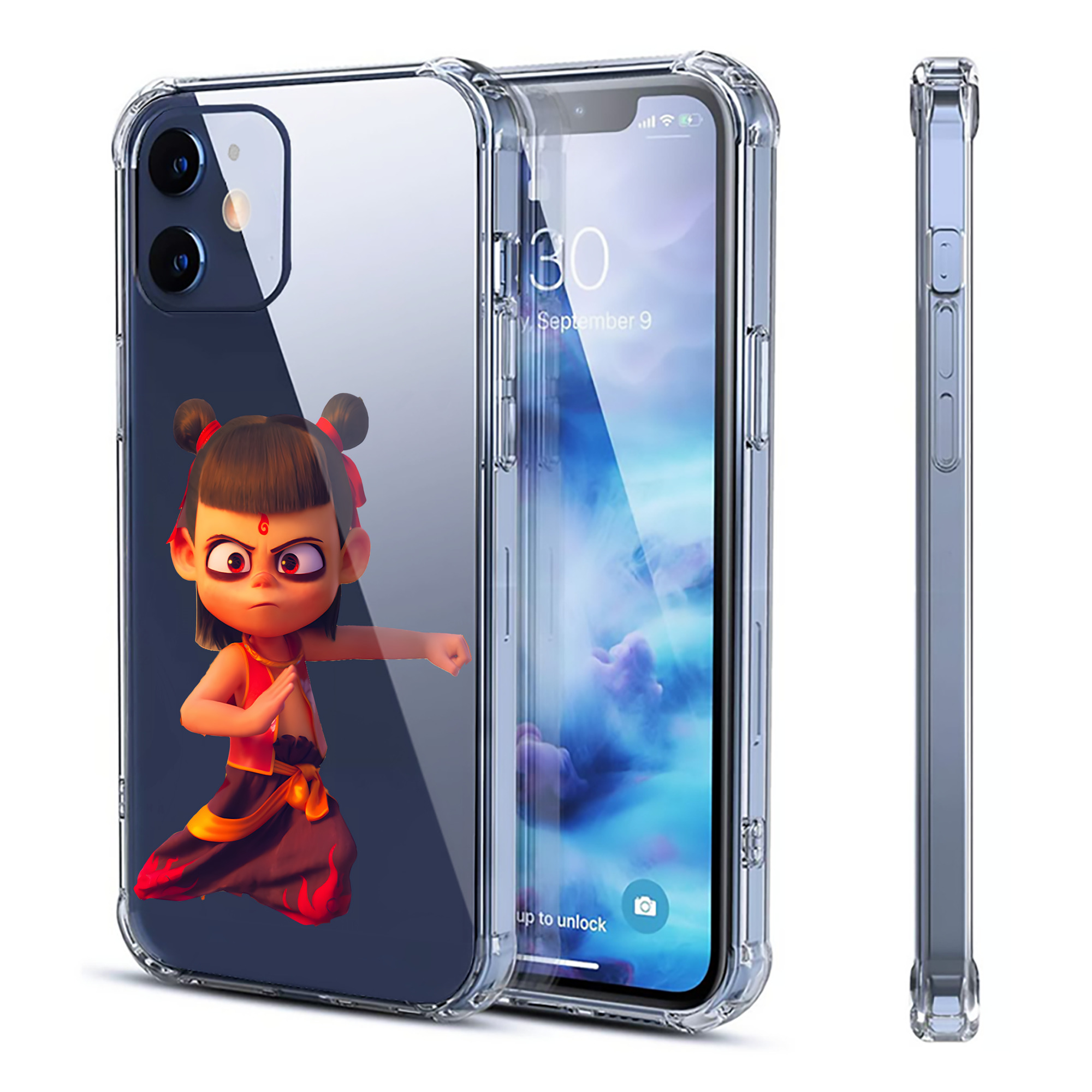 （画像用） Ne Zha 2 ナタ 魔童の大暴れ 【iPhone 12シリーズ対応】透明スマホケース（クリアソフトケース）